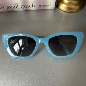 Warby Parker blue cat eye sunglasses